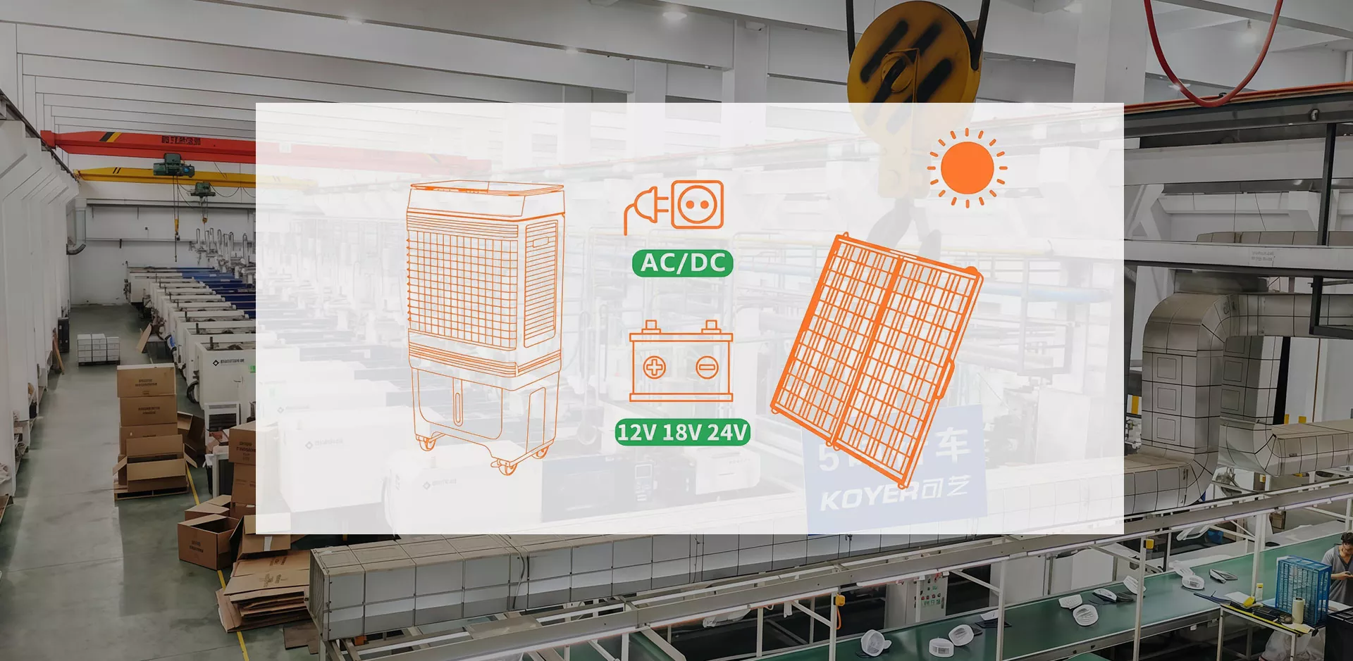 Venda direta da fábrica do refrigerador de ar 12V AC DC