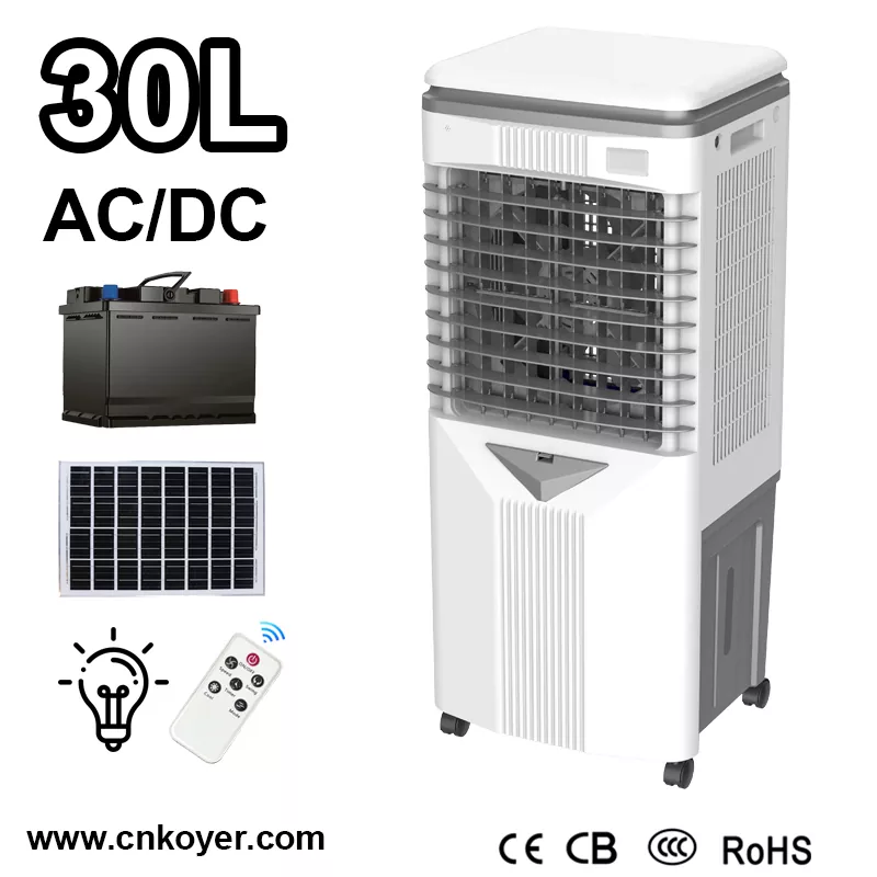 Ventilador de refrigerador de ar recarregável com controle remoto