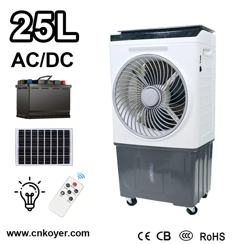 Ventilador refrigerador de ar recarregável solar